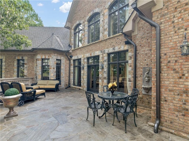 view of patio with an outdoor hangout area