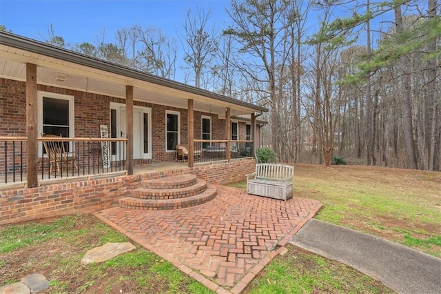 view of patio / terrace featuring covered porch