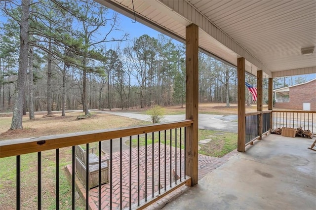 view of patio featuring covered porch