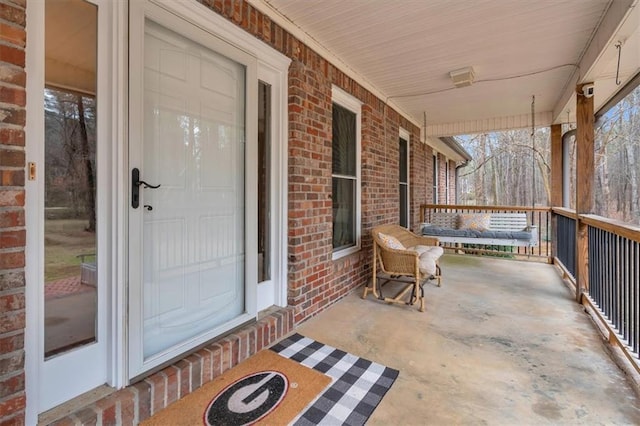 view of patio / terrace featuring covered porch