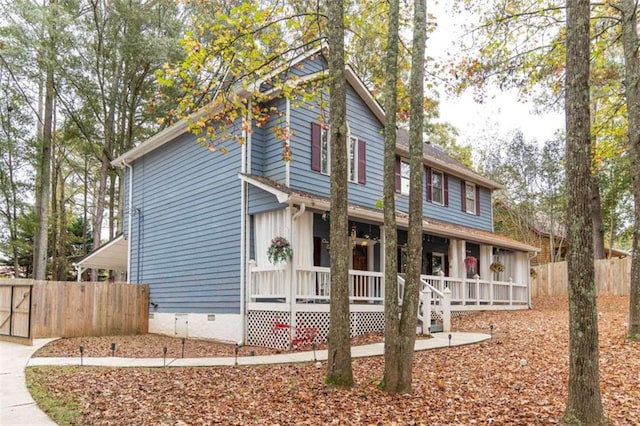 view of front facade with covered porch