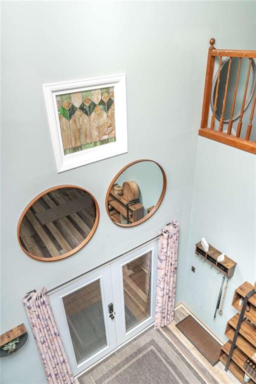 interior details featuring carpet flooring