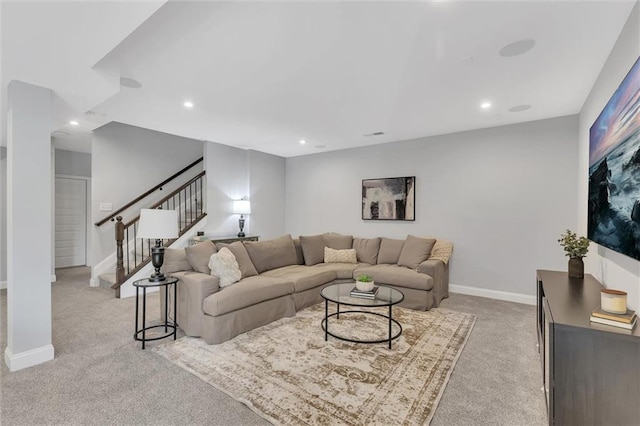 view of carpeted living room