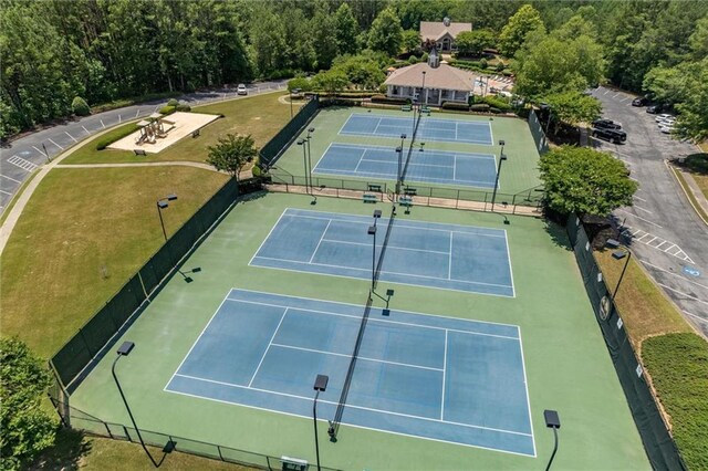 view of tennis court