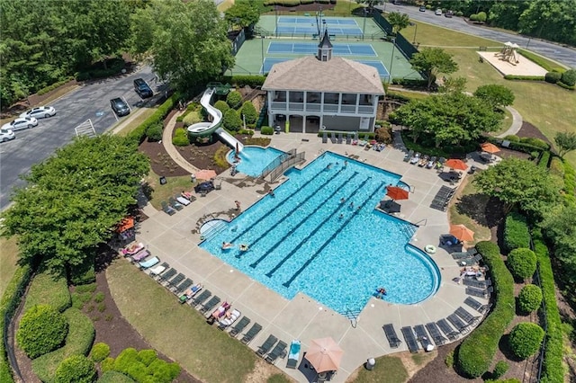 birds eye view of property