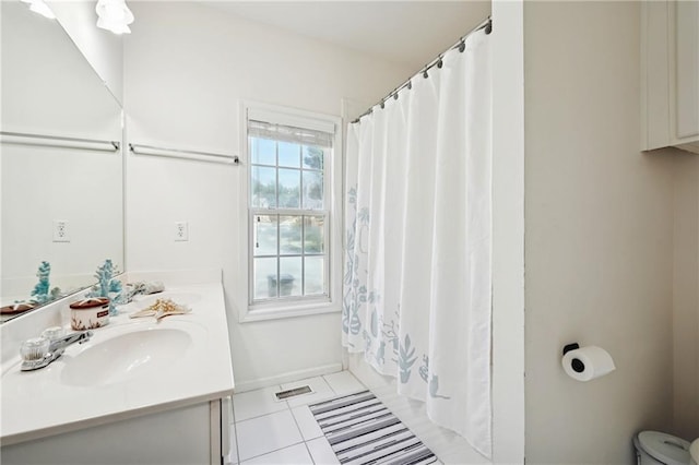 350 Eagle Tiff Dr, Sugar Hill, GA 30518 - bathroom featuring vanity and tile patterned flooring