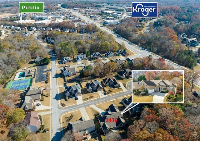 birds eye view of property