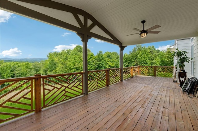 1656 Talking Rock Rd, Jasper, GA 30143 - wooden deck featuring ceiling fan