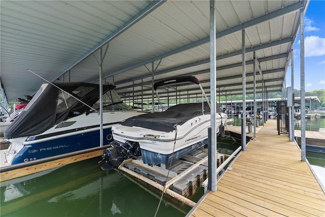 427 Dawson Pointe Pkwy, Dawsonville, GA 30534 - dock area with a water view and boat lift