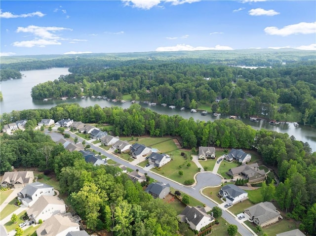 427 Dawson Pointe Pkwy, Dawsonville, GA 30534 - aerial overview of property's location featuring a forest, a large body of water, and nearby suburban area