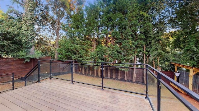 wooden terrace with fence