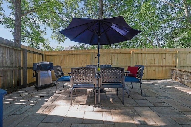 2295 Hemrick Rd, Cumming, GA 30041 - fenced backyard featuring outdoor dining space, a patio, and area for grilling