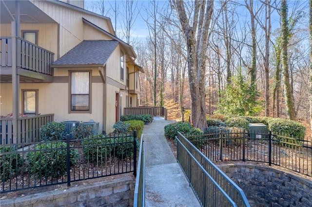 view of property exterior with a balcony