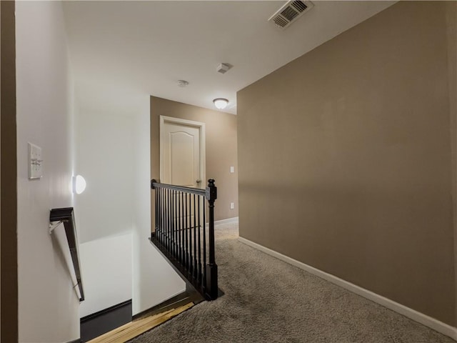 3318 Sardis Bend Dr, Buford, GA 30519 - hall featuring an upstairs landing, carpet floors, and baseboards