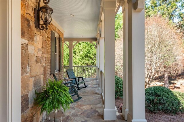 view of patio / terrace featuring covered porch