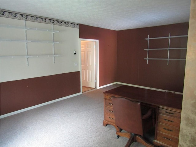 5820 Elm Tree Dr, Buford, GA 30518 - office area with carpet flooring and a textured ceiling