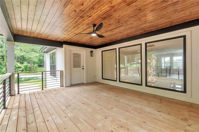 2808 S Arbor Dr, Gainesville, GA 30507 - wooden deck featuring ceiling fan