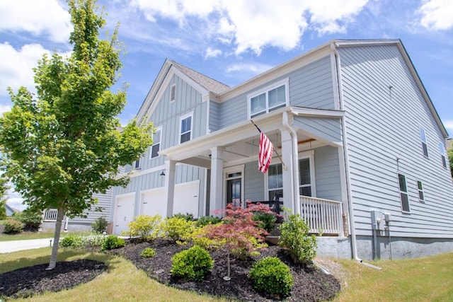 view of front of house featuring covered porch