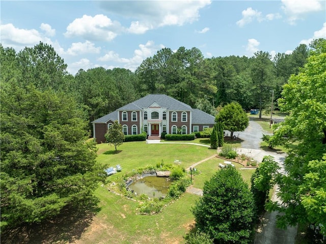 5452 Old Dalton Rd NE, Calhoun, GA 30701 - view of front of property featuring a front lawn and a wooded view
