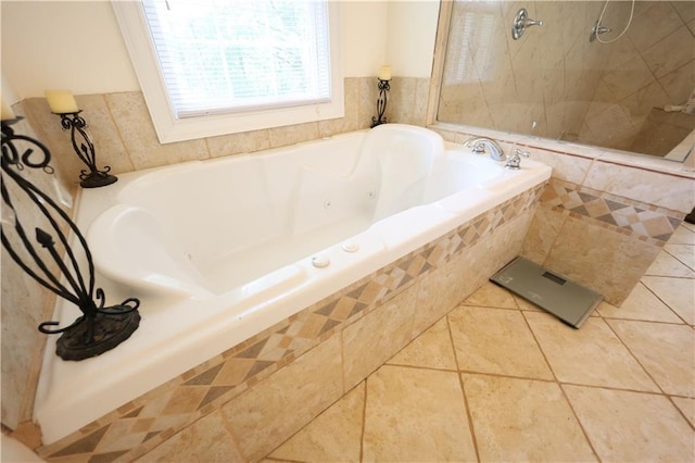 5452 Old Dalton Rd NE, Calhoun, GA 30701 - bathroom with a whirlpool tub and tile patterned flooring