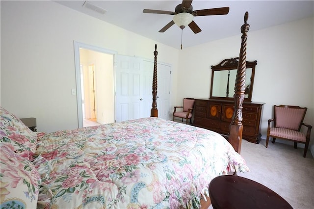 5452 Old Dalton Rd NE, Calhoun, GA 30701 - carpeted bedroom featuring a ceiling fan