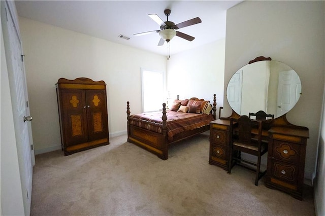 5452 Old Dalton Rd NE, Calhoun, GA 30701 - bedroom with light colored carpet and a ceiling fan