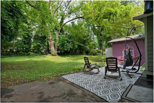 842 Third St, Stone Mountain, GA 30083 - view of patio / terrace with view of wooded area