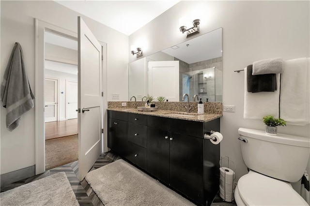 905 Juniper St NE Unit 805, Atlanta, GA 30309 - bathroom with double vanity and a stall shower