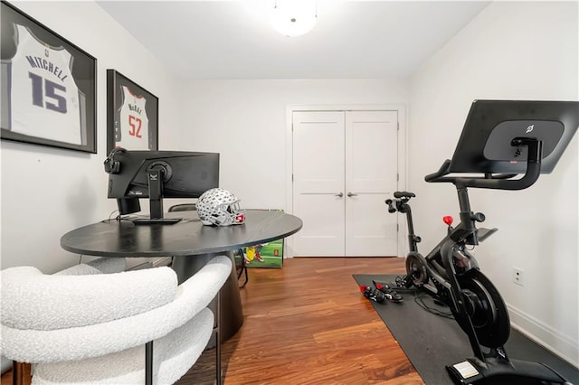 905 Juniper St NE Unit 805, Atlanta, GA 30309 - exercise area with wood finished floors