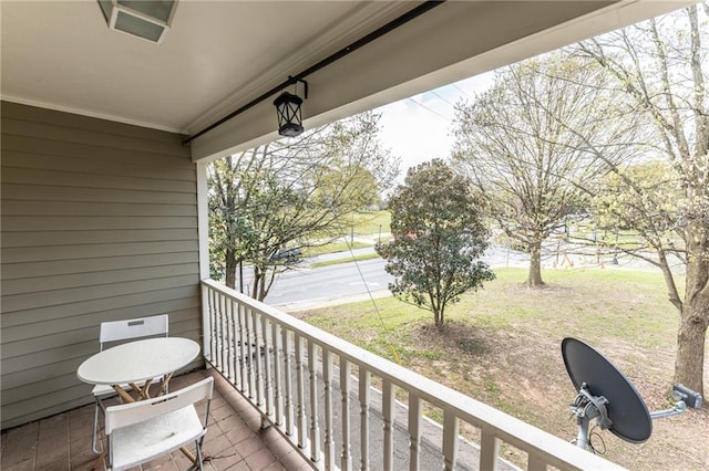 view of balcony