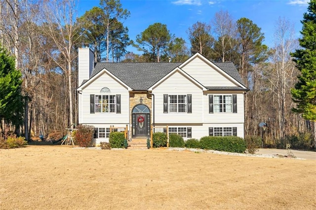 view of split foyer home