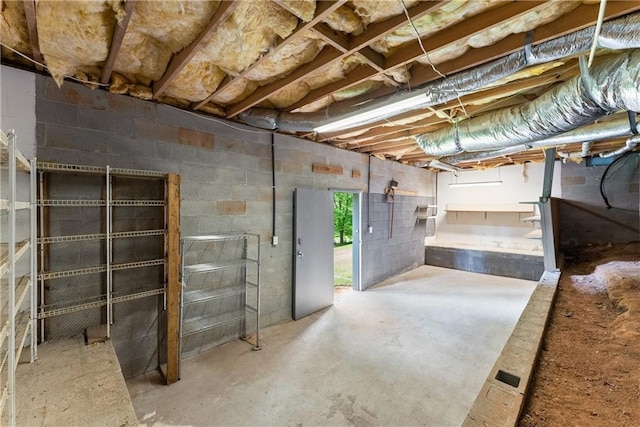 241 Cook St, Alto, GA 30510 - unfinished basement featuring concrete block wall