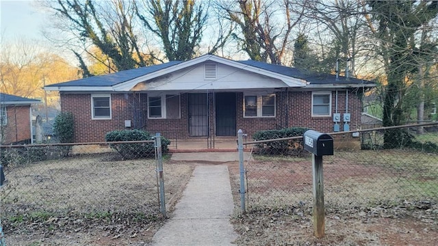 ranch-style house featuring a porch