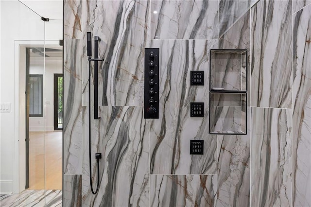 15154 Hopewell Rd, Alpharetta, GA 30004 - bathroom view of a marble finish shower
