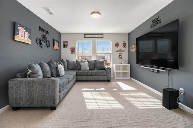 view of carpeted living room