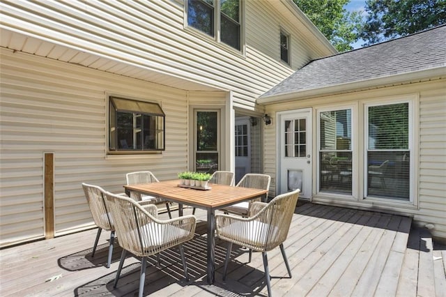 3837 Fenway Xing, Marietta, GA 30062 - wooden terrace with outdoor dining space