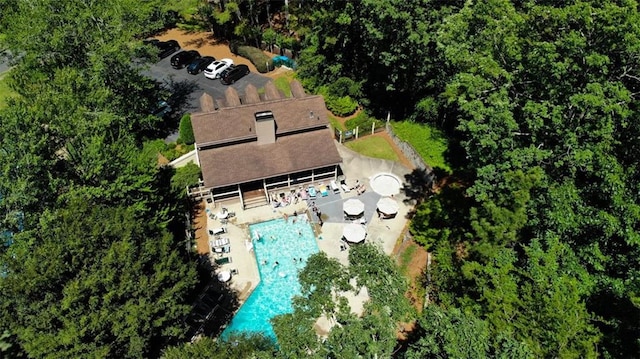 3837 Fenway Xing, Marietta, GA 30062 - view from above of property featuring a pool