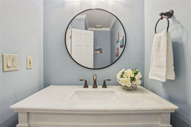 3837 Fenway Xing, Marietta, GA 30062 - bathroom featuring ornamental molding and vanity