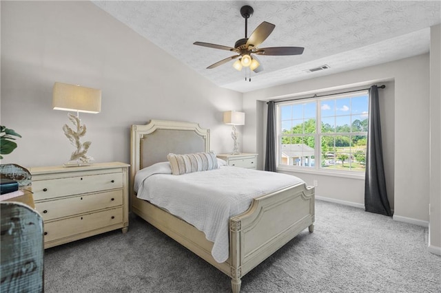 80 Riley Place Dr, Dawsonville, GA 30534 - bedroom with carpet, a ceiling fan, and lofted ceiling