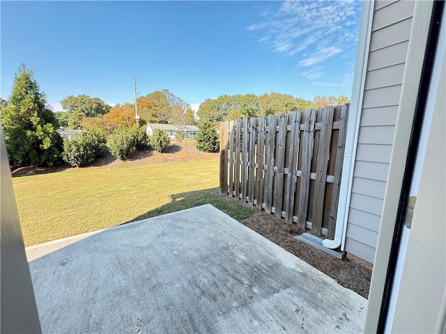 view of yard featuring a patio