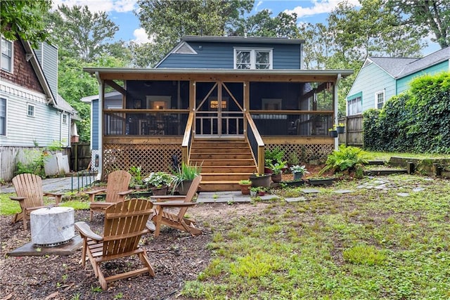 233 Spence Ave SE, Atlanta, GA 30317 - back of house with a sunroom and stairway