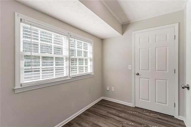 entryway with dark hardwood / wood-style floors