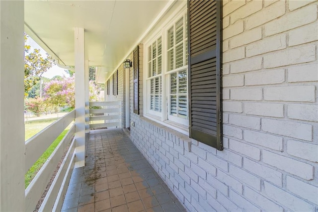 exterior space featuring covered porch