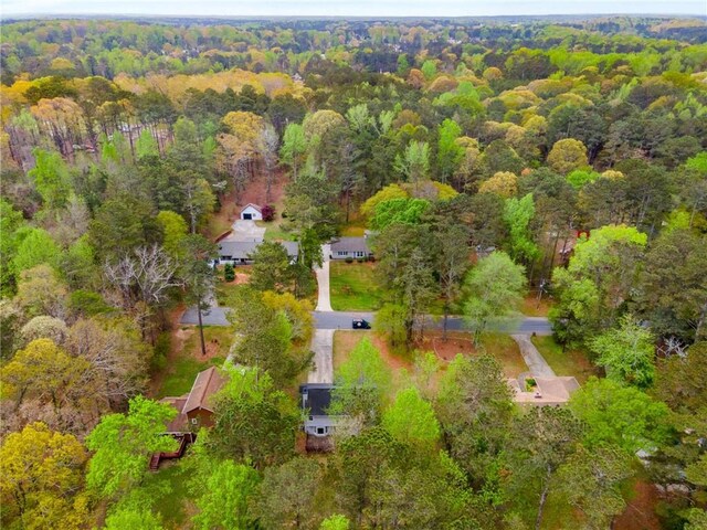 7275 Oswego Trl, Riverdale, GA 30296 - birds eye view of property featuring a view of trees