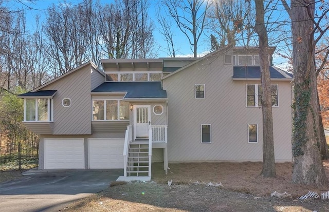 view of front of home featuring a garage