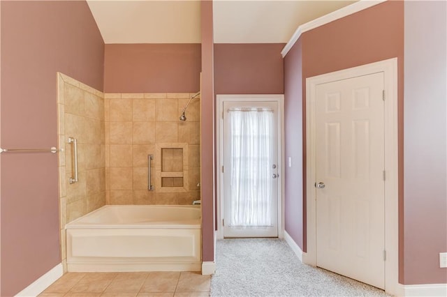 161 Southampton Cir, Hoschton, GA 30548 - full bathroom featuring shower / bath combination and tile patterned floors