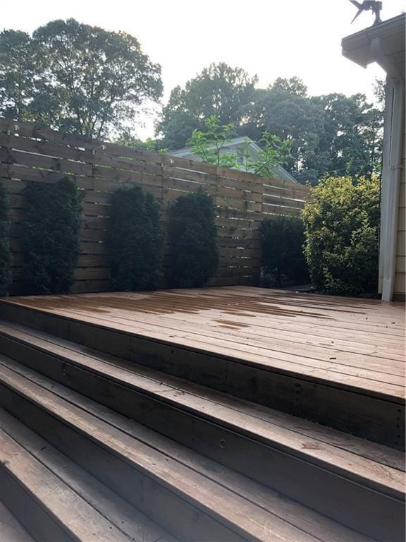 deck with fence