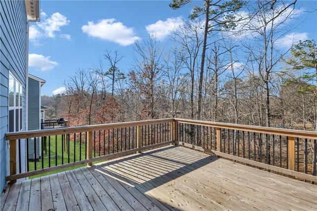 view of wooden deck