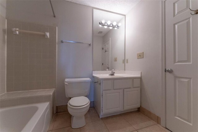 1015 Mcgill Park Ave NE, Atlanta, GA 30312 - full bath with vanity, tile patterned flooring, toilet, shower / tub combination, and baseboards
