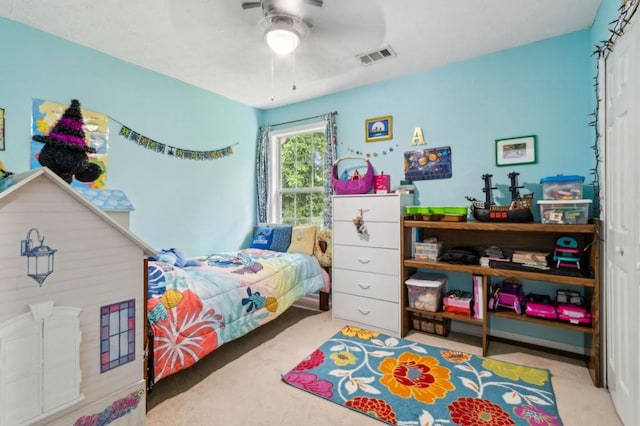 570 White Stag Ct, Suwanee, GA 30024 - carpeted bedroom with ceiling fan